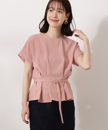 N.（N. Natural Beauty Basic） | ボートネックペプラム半袖ブラウス(シャツ/ブラウス)