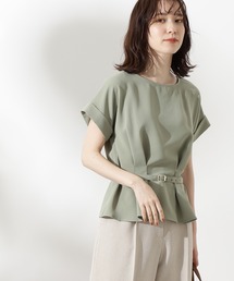 N.（N. Natural Beauty Basic） | ボートネックペプラム半袖ブラウス(シャツ/ブラウス)