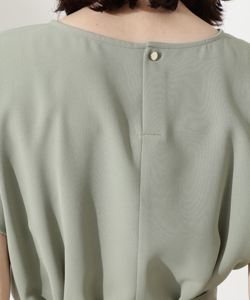 N.（N. Natural Beauty Basic）（エヌエヌナチュラルビューティーベーシック）の「ボートネックペプラム半袖ブラウス（シャツ/ブラウス・レディース・グレー/ホワイト/ピンク/ブルー/ライトグリーン・MEDIUM）」の11枚目の写真