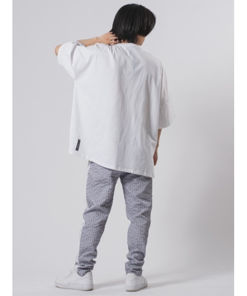 RE730（アールイーセブンサーティー）の「RE730 ローズ刺繍モンスターシルエット半袖Tシャツ（Tシャツ/カットソー・メンズ・ミント/チャコールグレー/ホワイト/ブラック/スモークピンク・M/L）」の8枚目の写真