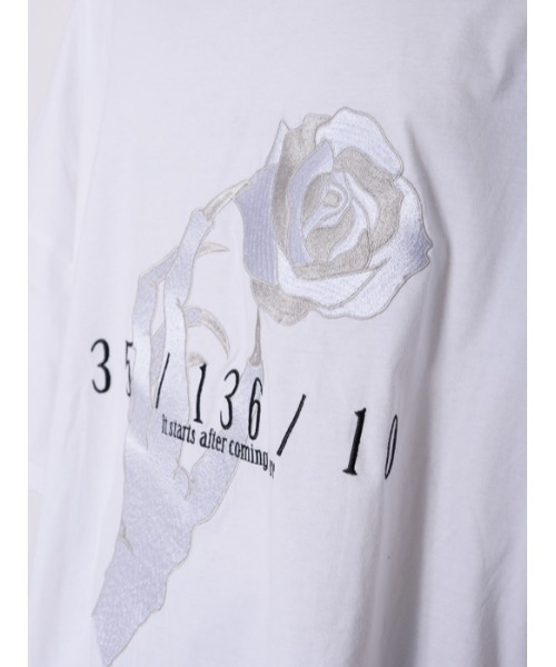 RE730（アールイーセブンサーティー）の「RE730 ローズ刺繍モンスターシルエット半袖Tシャツ（Tシャツ/カットソー・メンズ・ミント/チャコールグレー/ホワイト/ブラック/スモークピンク・M/L）」の20枚目の写真