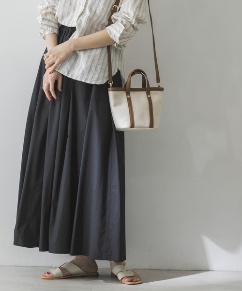 URBAN RESEARCH(アーバンリサーチ)の「コットンギャザーマキシスカート(スカート・レディース・ブラック/パープル系その他/グレー系その他・FREE)」の8枚目の写真