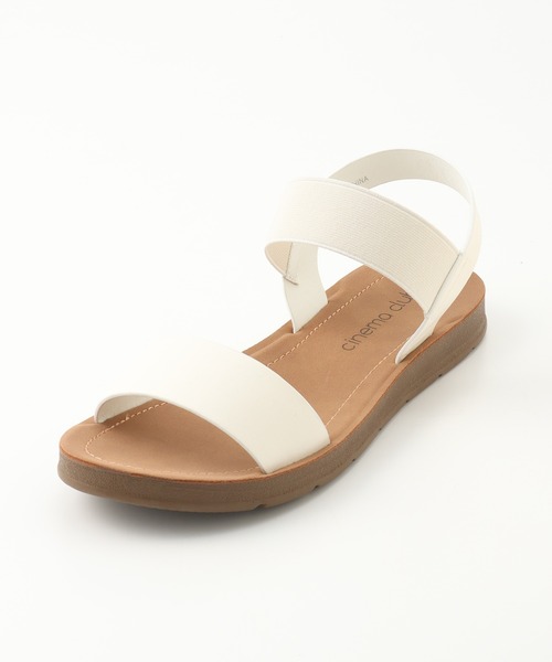 Honeys（ハニーズ）の「ゴム使いフラットサンダル（サンダル・レディース・ブラック/ブラウン/アイボリー・S/M/L）」の4枚目の写真