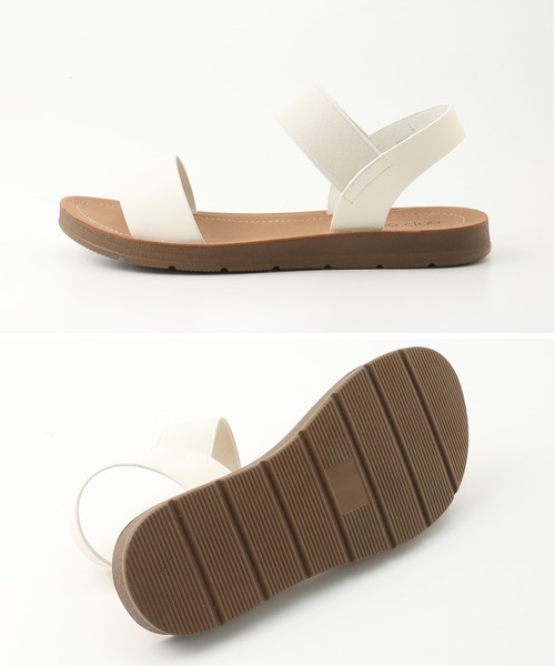 Honeys（ハニーズ）の「ゴム使いフラットサンダル（サンダル・レディース・ブラック/ブラウン/アイボリー・S/M/L）」の7枚目の写真