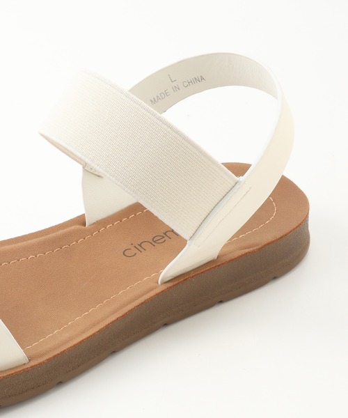 Honeys（ハニーズ）の「ゴム使いフラットサンダル（サンダル・レディース・ブラック/ブラウン/アイボリー・S/M/L）」の10枚目の写真