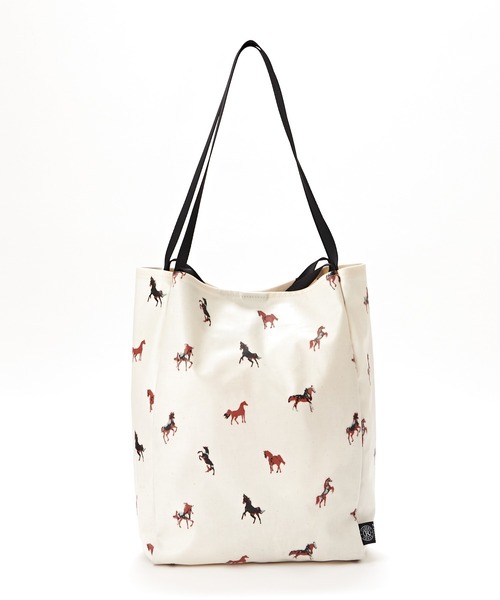 russet（ラシット）の「【ZOZOTOWN限定アイテム】2ハンドルトートバッグ（SA-214-WEB）（トートバッグ・レディース・ベージュ・FREE）」の5枚目の写真