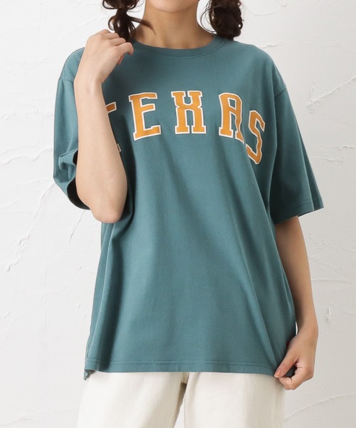 Dickies(ディッキーズ)の「Dickies ディッキーズ カレッジロゴプリント 半袖Tシャツ(Tシャツ/カットソー・レディース・ホワイト/パープル/イエロー/ブルーグリーン/チャコール・フリー)」の18枚目の写真