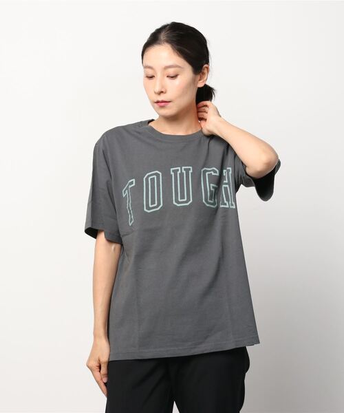 Dickies(ディッキーズ)の「Dickies ディッキーズ カレッジロゴプリント 半袖Tシャツ(Tシャツ/カットソー・レディース・ホワイト/パープル/イエロー/ブルーグリーン/チャコール・フリー)」の9枚目の写真