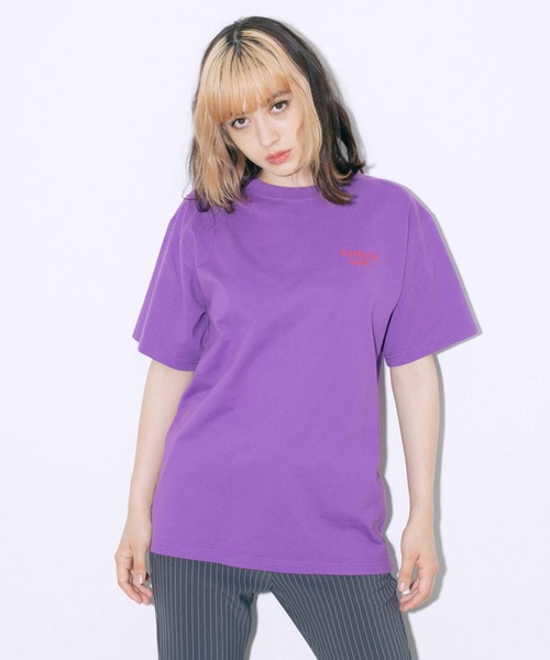 Hi-Standard グラフィックTシャツ XL 紫 X-girl（エックスガール）の「CHINESE FACE S/S TEE（Tシャツ