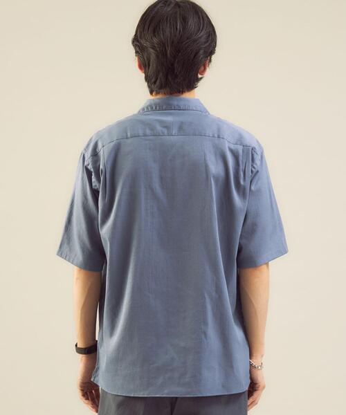 green label relaxing(グリーンレーベルリラクシング)の「<green label relaxing>トリアセ オープンカラー 半袖 シャツ -ストレッチ-(シャツ/ブラウス・メンズ・ベージュ/ネイビー/ライラック・SMALL/MEDIUM/LARGE/X-LARGE)」の21枚目の写真