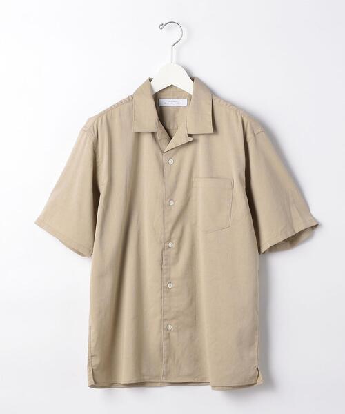 green label relaxing(グリーンレーベルリラクシング)の「<green label relaxing>トリアセ オープンカラー 半袖 シャツ -ストレッチ-(シャツ/ブラウス・メンズ・ベージュ/ネイビー/ライラック・SMALL/MEDIUM/LARGE/X-LARGE)」の13枚目の写真