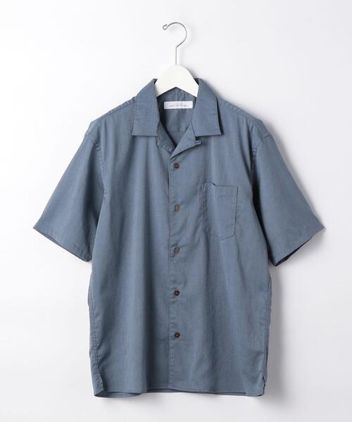 green label relaxing(グリーンレーベルリラクシング)の「<green label relaxing>トリアセ オープンカラー 半袖 シャツ -ストレッチ-(シャツ/ブラウス・メンズ・ベージュ/ネイビー/ライラック・SMALL/MEDIUM/LARGE/X-LARGE)」の11枚目の写真