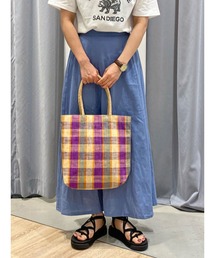 麻混フレアスカート