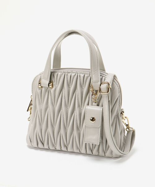 MAJESTIC LEGON（マジェスティックレゴン）の「♯リップポーチ付上品バッグ（ショルダーバッグ・レディース・ブラック/グレー/アイボリー/ラベンダー・FREE）」の16枚目の写真