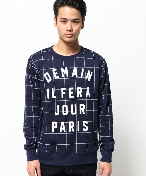 WEGO(ウィゴー)の「WEGO/ウィンドウペンスウェット(スウェット・メンズ・ホワイト/ネイビー・LARGE/MEDIUM)」の10枚目の写真