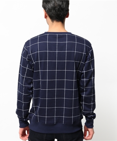 WEGO(ウィゴー)の「WEGO/ウィンドウペンスウェット(スウェット・メンズ・ホワイト/ネイビー・LARGE/MEDIUM)」の4枚目の写真