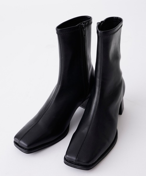 COLONY 2139（コロニートゥーワンスリーナイン）の「【マカロンFoot】ストレスフリーストレッチショートブーツ（ブーツ・レディース・ブラック/ブラウン/アイボリー・23cm/24cm/25cm）」の9枚目の写真