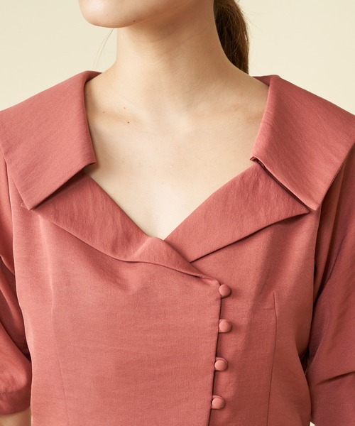 ROYAL PARTY(ロイヤルパーティー)の「テーラーカラーブラウス(シャツ/ブラウス・レディース・ベージュ/ピンク/ブラック・FREE)」の13枚目の写真