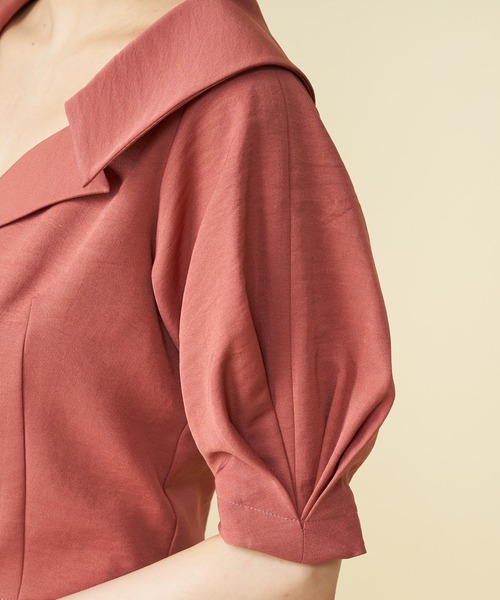 ROYAL PARTY(ロイヤルパーティー)の「テーラーカラーブラウス(シャツ/ブラウス・レディース・ベージュ/ピンク/ブラック・FREE)」の12枚目の写真