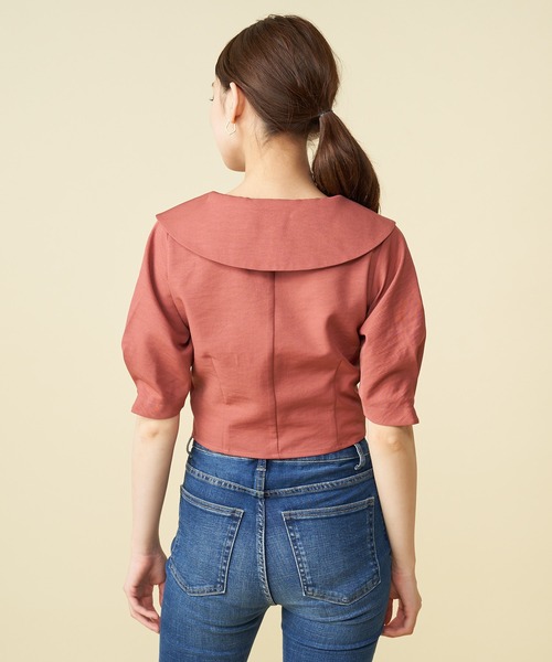 ROYAL PARTY(ロイヤルパーティー)の「テーラーカラーブラウス(シャツ/ブラウス・レディース・ベージュ/ピンク/ブラック・FREE)」の9枚目の写真