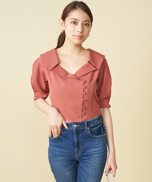 ROYAL PARTY(ロイヤルパーティー)の「テーラーカラーブラウス(シャツ/ブラウス・レディース・ベージュ/ピンク/ブラック・FREE)」の18枚目の写真