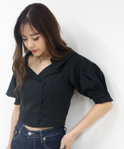 ROYAL PARTY(ロイヤルパーティー)の「テーラーカラーブラウス(シャツ/ブラウス・レディース・ベージュ/ピンク/ブラック・FREE)」の10枚目の写真