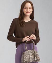 green label relaxing | ポンチ ニットソー Vネック プルオーバー カットソー(Tシャツ/カットソー)