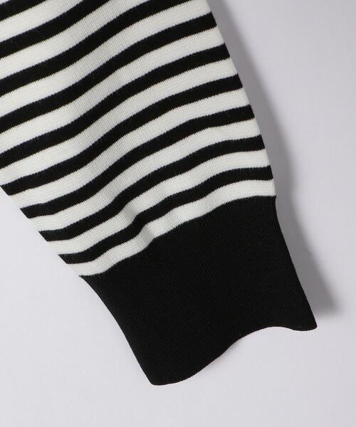 green label relaxing（グリーンレーベルリラクシング）の「ポンチ ニットソー Vネック プルオーバー カットソー（Tシャツ/カットソー・レディース・ホワイト/ダークブラウン/その他1/ライラック・FREE）」の9枚目の写真