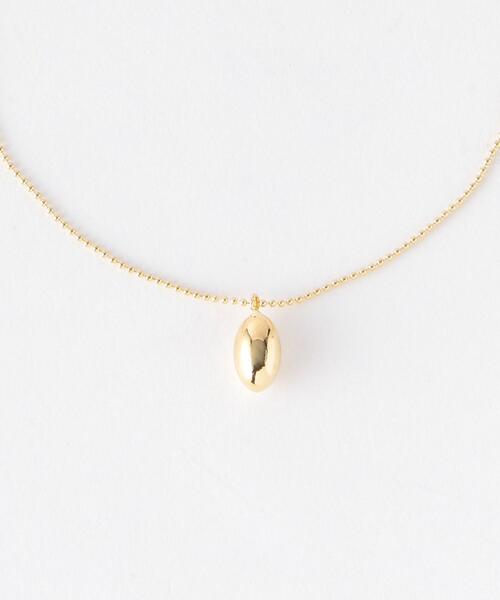 green label relaxing（グリーンレーベルリラクシング）の「オーバル メタル ボールチェーン ネックレス（ネックレス・レディース・シルバー/ゴールド・FREE）」の2枚目の写真