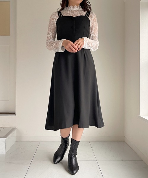 Loueme（ルエム）の「【23S/S】3ストラップキャミワンピース（ワンピース・レディース・ブラック・FREE/XL）」の13枚目の写真