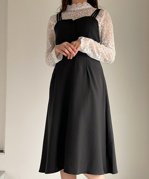 Loueme（ルエム）の「【23S/S】3ストラップキャミワンピース（ワンピース・レディース・ブラック・FREE/XL）」の22枚目の写真