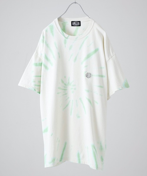 VALLIS by FACTOTUM(ヴァリスバイファクトタム)の「STUDIOUS別注 スポットタイダイビッグTシャツ(Tシャツ/カットソー・メンズ・ブルー/ミント/ライトベージュ・MEDIUM/LARGE)」の1枚目の写真