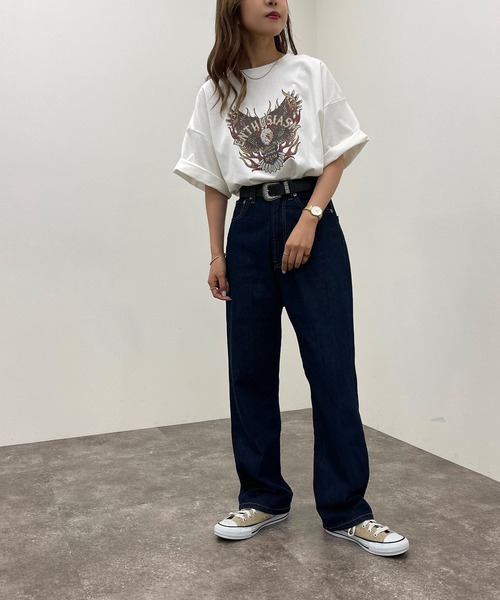 apres jour mignon（アプレジュールミニョン）の「アソートヴィンテージBIGTシャツ３【ZOZOTOWN限定アイテム】（Tシャツ/カットソー・レディース・ホワイト系その他3/ブラック系その他2/ブラック/オフホワイト/その他/ブラック系その他/ホワイト系その他/ホワイト系その他2・X-LARGE/フリー）」の13枚目の写真