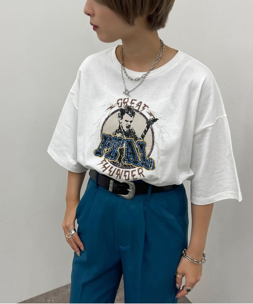 apres jour mignon（アプレジュールミニョン）の「アソートヴィンテージBIGTシャツ３【ZOZOTOWN限定アイテム】（Tシャツ/カットソー・レディース・ホワイト系その他3/ブラック系その他2/ブラック/オフホワイト/その他/ブラック系その他/ホワイト系その他/ホワイト系その他2・X-LARGE/フリー）」の16枚目の写真