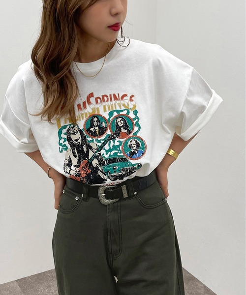 apres jour mignon（アプレジュールミニョン）の「アソートヴィンテージBIGTシャツ３【ZOZOTOWN限定アイテム】（Tシャツ/カットソー・レディース・ホワイト系その他3/ブラック系その他2/ブラック/オフホワイト/その他/ブラック系その他/ホワイト系その他/ホワイト系その他2・X-LARGE/フリー）」の21枚目の写真