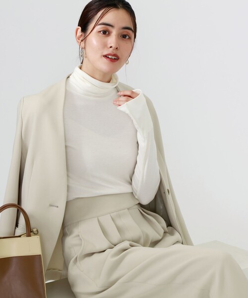 CAST:（キャストコロン）の「タートルカットソー（Tシャツ/カットソー・レディース・ネイビー/イエロー/ブラック/オフホワイト・M）」の5枚目の写真