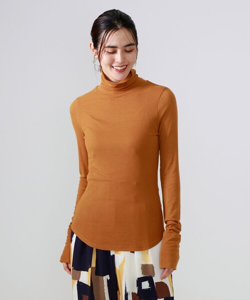 CAST:（キャストコロン）の「タートルカットソー（Tシャツ/カットソー・レディース・ネイビー/イエロー/ブラック/オフホワイト・M）」の8枚目の写真