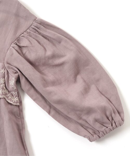 Seraph（セラフ）の「スカラップ刺繍長袖ワンピース（ワンピース・キッズ・ブラック/アイボリー/ピンク・80/90/95/100/110/120/130/140）」の13枚目の写真