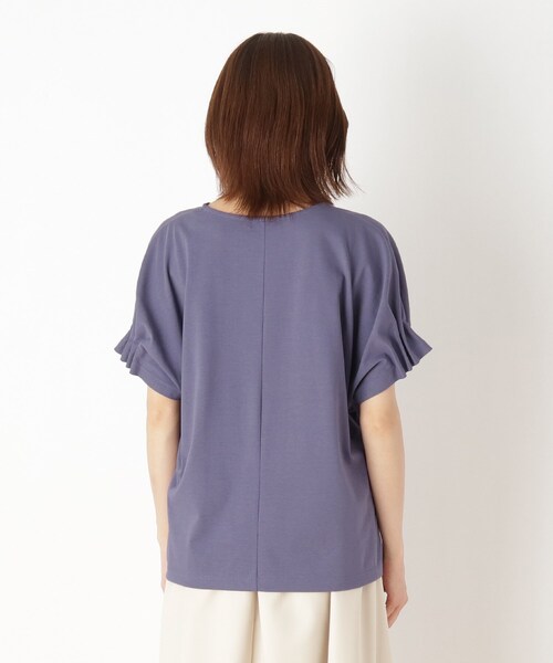 DRESKIP(ドレスキップ)の「◆ひんやりゴムタックドルマンTシャツ(Tシャツ/カットソー・レディース・ダークブラウン/ナチュラル/パープル系/ブラック・03/04/02)」の7枚目の写真