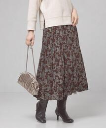 closet story | ＜closet story（クローゼットストーリー）＞ペーズリー プリーツ ロングスカート -ウォッシャブル-(スカート)