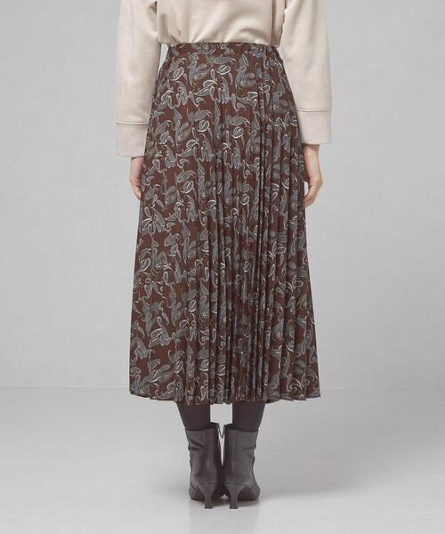 closet story（クローゼットストーリー）の「＜closet story（クローゼットストーリー）＞ペーズリー プリーツ ロングスカート -ウォッシャブル-（スカート・レディース・ネイビー/ダークブラウン・FREE）」の7枚目の写真
