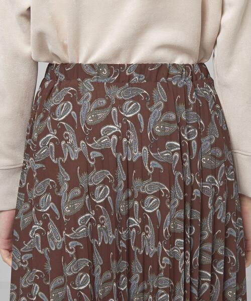 closet story（クローゼットストーリー）の「＜closet story（クローゼットストーリー）＞ペーズリー プリーツ ロングスカート -ウォッシャブル-（スカート・レディース・ネイビー/ダークブラウン・FREE）」の9枚目の写真