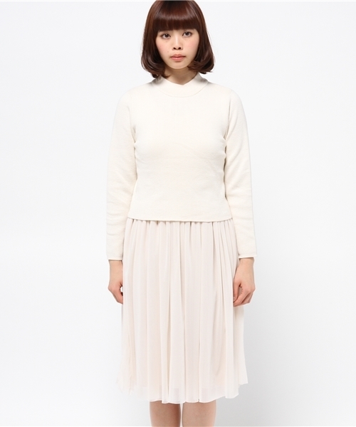 Another Edition（アナザーエディション）の「ニット×チュールセットアップワンピース/■AEBC KNIT ﾁｭｰﾙ SET UP OP◆（ワンピース・レディース・オフホワイト/グレー/ネイビー・ﾌﾘ-）」の16枚目の写真