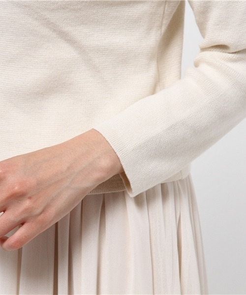 Another Edition（アナザーエディション）の「ニット×チュールセットアップワンピース/■AEBC KNIT ﾁｭｰﾙ SET UP OP◆（ワンピース・レディース・オフホワイト/グレー/ネイビー・ﾌﾘ-）」の10枚目の写真