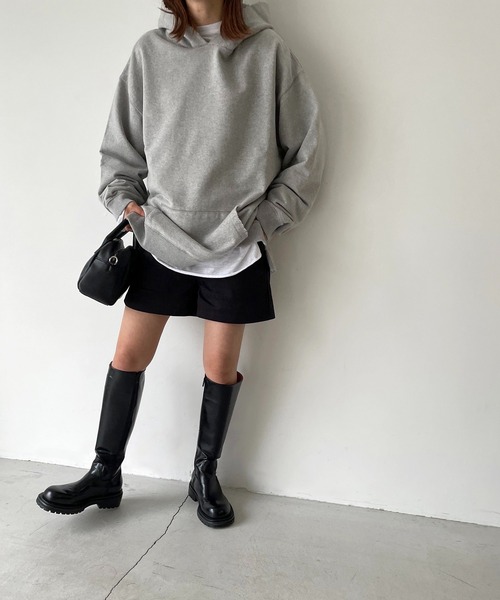 CANAL JEAN(キャナルジーン)の「RED CHOP WORKS(レッドチョップワークス) 裏毛パーカープルオーバー(パーカー・レディース・ホワイト/ベージュ/ヘザーグレー・38)」の3枚目の写真