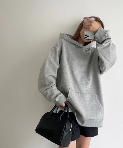 CANAL JEAN(キャナルジーン)の「RED CHOP WORKS(レッドチョップワークス) 裏毛パーカープルオーバー(パーカー・レディース・ホワイト/ベージュ/ヘザーグレー・38)」の12枚目の写真