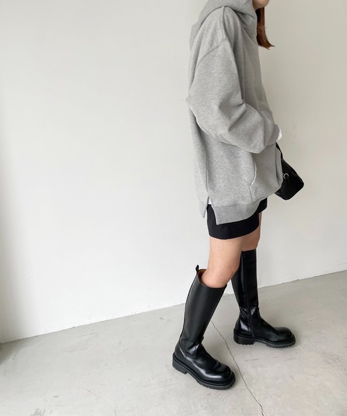 CANAL JEAN(キャナルジーン)の「RED CHOP WORKS(レッドチョップワークス) 裏毛パーカープルオーバー(パーカー・レディース・ホワイト/ベージュ/ヘザーグレー・38)」の15枚目の写真