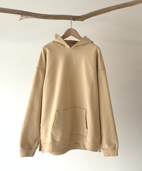 CANAL JEAN(キャナルジーン)の「RED CHOP WORKS(レッドチョップワークス) 裏毛パーカープルオーバー(パーカー・レディース・ホワイト/ベージュ/ヘザーグレー・38)」の16枚目の写真
