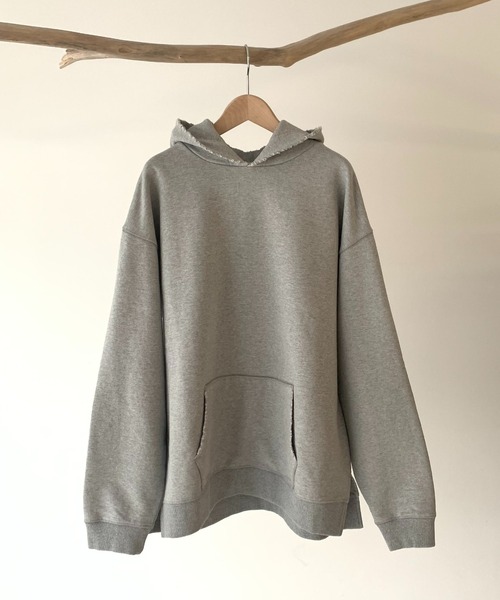 CANAL JEAN(キャナルジーン)の「RED CHOP WORKS(レッドチョップワークス) 裏毛パーカープルオーバー(パーカー・レディース・ホワイト/ベージュ/ヘザーグレー・38)」の5枚目の写真