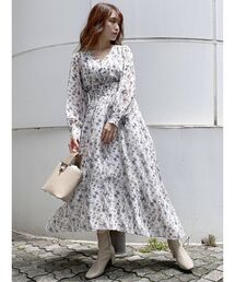 dazzlin | CHAMELEON FLOWER Vネックワンピース(ワンピース)